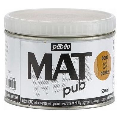 Pebeo, Künstlerfarbe + Bastelfarbe, Acrylic Mat Pub (500 ml) Pebeo, Künstlerfarbe + Bastelfarbe, Acrylic Mat Pub (500 ml)
