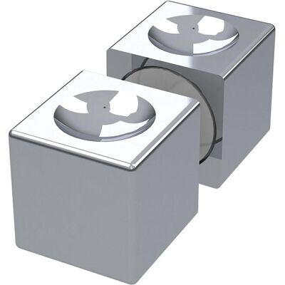 Simonswerk, Türgriff + Türgarnitur, Colcom Duschtürknopf eckig, 20 x 20 mm, Aluminium verchromt poliert Simonswerk, Türgriff + Türgarnitur, Colcom Duschtürknopf eckig, 20 x 20 mm, Aluminium verchromt poliert