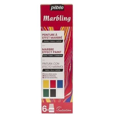 Pebeo, Künstlerfarbe + Bastelfarbe, Erste Schritteset Marbling 6x (20 ml) Pebeo, Künstlerfarbe + Bastelfarbe, Erste Schritteset Marbling 6x (20 ml)