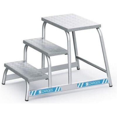 Zarges, Leiter + Gerüst, Aluminium-Maschinentritt Z 600 3 Stufen 0,6 Zarges, Leiter + Gerüst, Aluminium-Maschinentritt Z 600 3 Stufen 0,6
