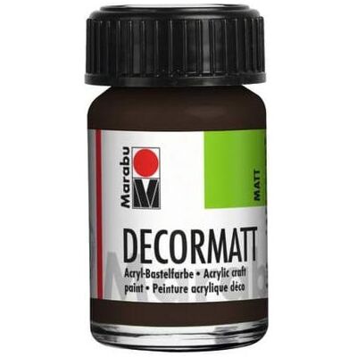 Marabu, Künstlerfarbe + Bastelfarbe, Decormatt Acryl 15 ml im Glas dunkelbraun (15 ml) Marabu, Künstlerfarbe + Bastelfarbe, Decormatt Acryl 15 ml im Glas dunkelbraun (15 ml)