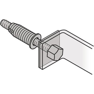 FSB, Türgriff + Türgarnitur, Befestigungszubehör Türgriff einseitig, Türstärke 10-30 mm, Stahl verzinkt (Türgriff) FSB, Türgriff + Türgarnitur, Befestigungszubehör Türgriff einseitig, Türstärke 10-30 mm, Stahl verzinkt (Türgriff)