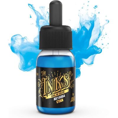 AK Interactive, Künstlerfarbe + Bastelfarbe, Pot de Peinture - Inks Cyan (30 ml) (30 ml) AK Interactive, Künstlerfarbe + Bastelfarbe, Pot de Peinture - Inks Cyan (30 ml) (30 ml)