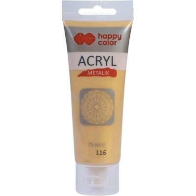 Happy Color, Künstlerfarbe + Bastelfarbe, Acrylfarbe 75 ml, zartes Metallic-Gold (75 ml) Happy Color, Künstlerfarbe + Bastelfarbe, Acrylfarbe 75 ml, zartes Metallic-Gold (75 ml)