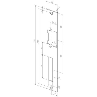 Assa Abloy, Türgriff + Türgarnitur, Schliessblech HZF 033 EST DIN-L -------03335-04 (Schliessblech) Assa Abloy, Türgriff + Türgarnitur, Schliessblech HZF 033 EST DIN-L -------03335-04 (Schliessblech)