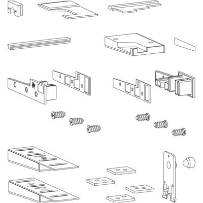 Hautau, Zubehör Türbeschlag, ThermoTop 2.1 Zubehör-Beutel 124 Holz, TS bis 92 mm, Schema A, rechts Hautau, Zubehör Türbeschlag, ThermoTop 2.1 Zubehör-Beutel 124 Holz, TS bis 92 mm, Schema A, rechts