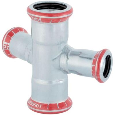 Geberit Rohrverbindungstechnik, Geb. Mapress FZ kryds 28x15 - Mapress FZ kryds 30° red. d28mm d1=15mm (Pressverbindung) Geberit Rohrverbindungstechnik, Geb. Mapress FZ kryds 28x15 - Mapress FZ kryds 30° red. d28mm d1=15mm (Pressverbindung)