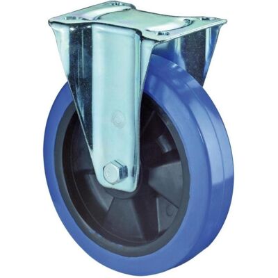 BS Rollen, Möbelrollen, BSRollen Transportgeräte-Bockrolle, Elastik blau, Durchm. 125 mm, Traglast 300 kg, Rollenlager, Ansc BS Rollen, Möbelrollen, BSRollen Transportgeräte-Bockrolle, Elastik blau, Durchm. 125 mm, Traglast 300 kg, Rollenlager, Ansc