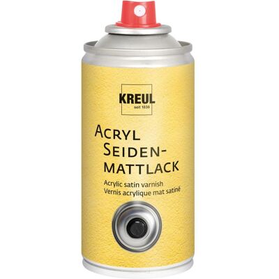 Kreul, Künstlerfarbe + Bastelfarbe, 830150 - Seidenmattlack auf Acrylbasis, 150 ml Sprühdose, farblos, nicht gilbend, universell e (150 ml) Kreul, Künstlerfarbe + Bastelfarbe, 830150 - Seidenmattlack auf Acrylbasis, 150 ml Sprühdose, farblos, nicht gilbend, universell e (150 ml)