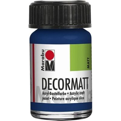 Marabu, Künstlerfarbe + Bastelfarbe, Decormatt Acryl dunkelblau (15 ml) Marabu, Künstlerfarbe + Bastelfarbe, Decormatt Acryl dunkelblau (15 ml)