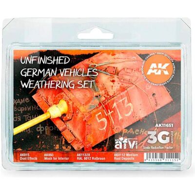 AK Interactive, Künstlerfarbe + Bastelfarbe, Unfinished German Vehicles Weathering 3g (17 ml) AK Interactive, Künstlerfarbe + Bastelfarbe, Unfinished German Vehicles Weathering 3g (17 ml)