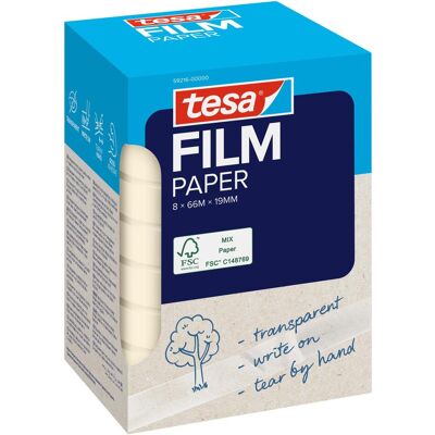 tesa, Klebeband, tesafilm PAPIER 8x 66mx19mm transp. zum beschriften faltsch. (19 mm) tesa, Klebeband, tesafilm PAPIER 8x 66mx19mm transp. zum beschriften faltsch. (19 mm)