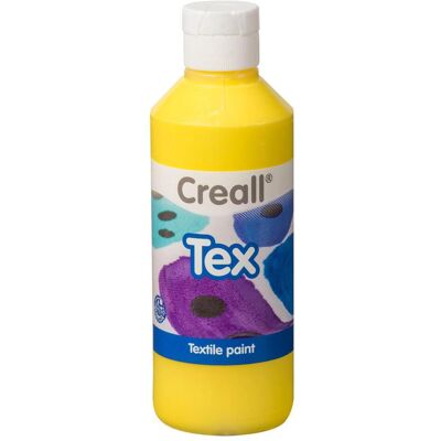 Creall, Künstlerfarbe + Bastelfarbe, Textielverf Geel, 250ml (250 ml) Creall, Künstlerfarbe + Bastelfarbe, Textielverf Geel, 250ml (250 ml)