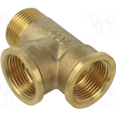 Gebo, Rohrverbindungstechnik, Verbinder: Dreiwegestück weiblich-weiblich-männlich BR Gebo, Rohrverbindungstechnik, Verbinder: Dreiwegestück weiblich-weiblich-männlich BR