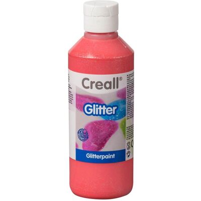 Creall, Künstlerfarbe + Bastelfarbe, Glitterverf Rood, 250ml (250 ml) Creall, Künstlerfarbe + Bastelfarbe, Glitterverf Rood, 250ml (250 ml)