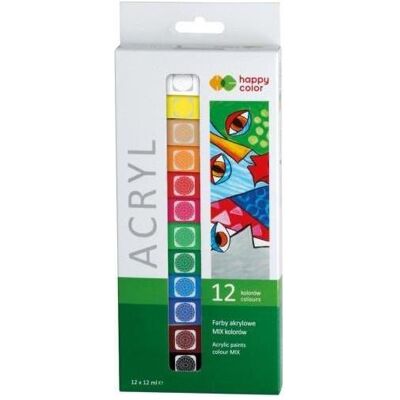 Happy Color, Künstlerfarbe + Bastelfarbe, Acrylfarben 12 ml 12 Farben (12 ml) Happy Color, Künstlerfarbe + Bastelfarbe, Acrylfarben 12 ml 12 Farben (12 ml)