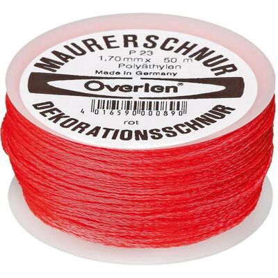 HP Autozubehör, Seil, Maurerschnur Länge 50 m Ø 1,7 mm 30 kg Polyethylen rot (50 m) HP Autozubehör, Seil, Maurerschnur Länge 50 m Ø 1,7 mm 30 kg Polyethylen rot (50 m)