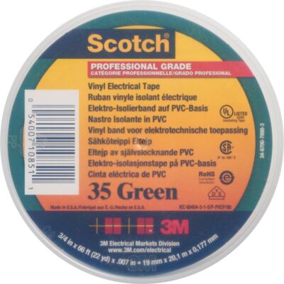 3M Klebeband, PVC Elektro-Isolierband 19 mm x 20 m, Scotch 35 19x20 gn (19 mm) 3M Klebeband, PVC Elektro-Isolierband 19 mm x 20 m, Scotch 35 19x20 gn (19 mm)