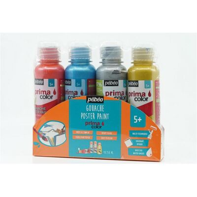 Pebeo, Künstlerfarbe + Bastelfarbe, Primacolor Packung mit 4X Flaschen Perlmuttfarben (150 ml) Pebeo, Künstlerfarbe + Bastelfarbe, Primacolor Packung mit 4X Flaschen Perlmuttfarben (150 ml)