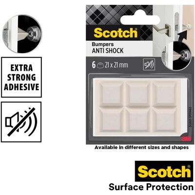 Scotch - Anti-Shock Adhesive Bumper - Ø22mm - White - Wandpuffer Scotch - Anti-Shock Adhesive Bumper - Ø22mm - White - Wandpuffer
