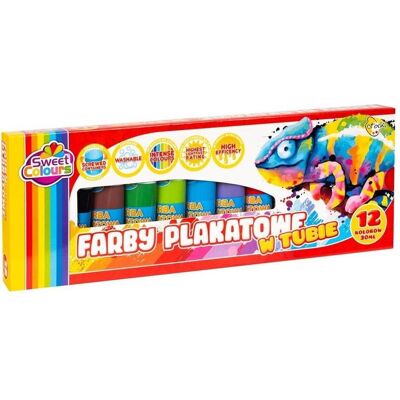 Sweet Colours, Künstlerfarbe + Bastelfarbe, Plakatfarben in einer Tube mit 12 Farben, 30 ml (30 ml) Sweet Colours, Künstlerfarbe + Bastelfarbe, Plakatfarben in einer Tube mit 12 Farben, 30 ml (30 ml)