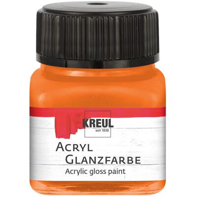 Kreul, Künstlerfarbe + Bastelfarbe, 79224 - Acryl Glanzfarbe, 20 ml Glas in orange, glänzend-glatte Acrylfarbe zum Anmalen und Bas (20 ml) Kreul, Künstlerfarbe + Bastelfarbe, 79224 - Acryl Glanzfarbe, 20 ml Glas in orange, glänzend-glatte Acrylfarbe zum Anmalen und Bas (20 ml)