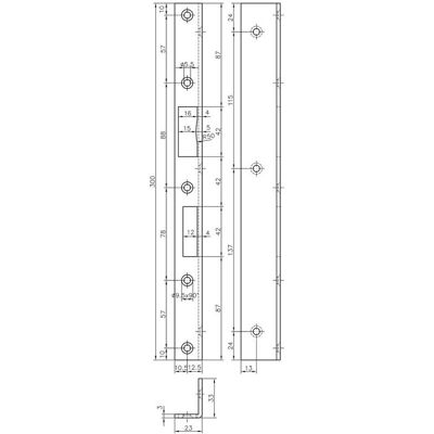 MSL, Türgriff + Türgarnitur, Winkelschliessblech B-1308 (Türgriff) MSL, Türgriff + Türgarnitur, Winkelschliessblech B-1308 (Türgriff)