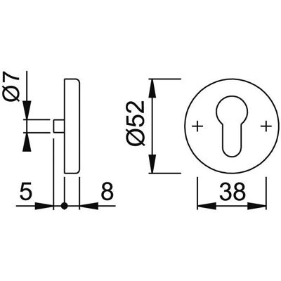 Hoppe, Türgriff + Türgarnitur, Schl+AMMAvA-sselrosetten flach E42S DE (Türgriff) Hoppe, Türgriff + Türgarnitur, Schl+AMMAvA-sselrosetten flach E42S DE (Türgriff)