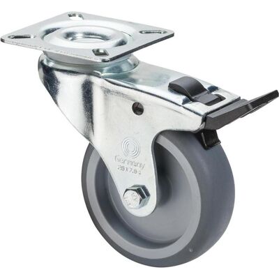 HP Autozubehör, Möbelrollen, Lenkrolle mit Totalfeststeller Rad-Ø 75 mm Tragfähigkeit 60 kg mit Anschraubplatte Gleitlager Gum... HP Autozubehör, Möbelrollen, Lenkrolle mit Totalfeststeller Rad-Ø 75 mm Tragfähigkeit 60 kg mit Anschraubplatte Gleitlager Gum...
