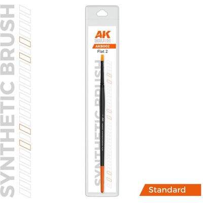 AK Interactive, Pinsel, Ak Synthetic Brush - Flat 2 AK Interactive, Pinsel, Ak Synthetic Brush - Flat 2
