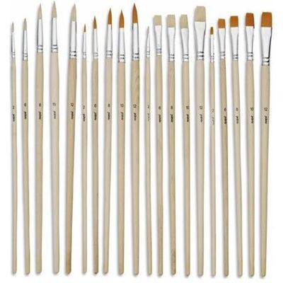 Pebeo, Pinsel, 20 flache + runde ML-Bürsten Poly+SBB Pebeo, Pinsel, 20 flache + runde ML-Bürsten Poly+SBB