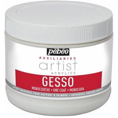 Pebeo, Künstlerfarbe + Bastelfarbe, Artist Acrylics One Coat Gesso (500 ml) Pebeo, Künstlerfarbe + Bastelfarbe, Artist Acrylics One Coat Gesso (500 ml)