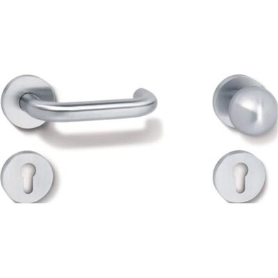 Hewi, Türgriff + Türgarnitur, Rosetten-Drückergrt.111XAH/109XA/305/306.23XA PZ TS58,1-68mm VA matt WE Hewi, Türgriff + Türgarnitur, Rosetten-Drückergrt.111XAH/109XA/305/306.23XA PZ TS58,1-68mm VA matt WE