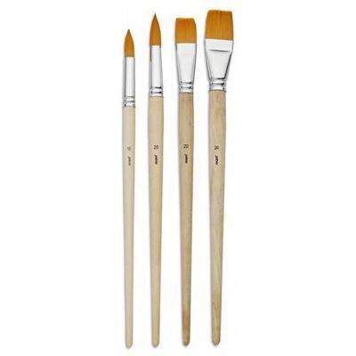 Pebeo, Pinsel, 4 Flache + runde Poly-ML-Pinsel Pebeo, Pinsel, 4 Flache + runde Poly-ML-Pinsel