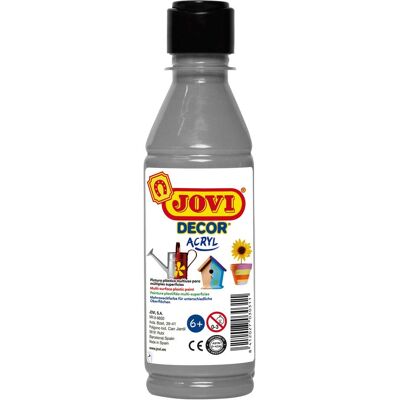 Jovi, Künstlerfarbe + Bastelfarbe, Decor Acrylfarbe silber, 250 ml Flasche (250 ml) Jovi, Künstlerfarbe + Bastelfarbe, Decor Acrylfarbe silber, 250 ml Flasche (250 ml)