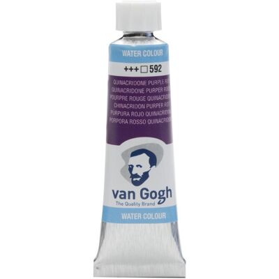 Van Gogh, Künstlerfarbe + Bastelfarbe, Aquarellfarbe Tube 10 ml Chinacridon Purper Rot 592 (10 ml) Van Gogh, Künstlerfarbe + Bastelfarbe, Aquarellfarbe Tube 10 ml Chinacridon Purper Rot 592 (10 ml)