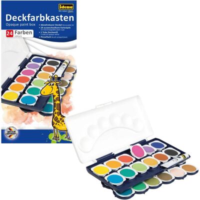 Idena, Künstlerfarbe + Bastelfarbe, Deckfarbkasten 24er 1 Tube Deckweiss Idena, Künstlerfarbe + Bastelfarbe, Deckfarbkasten 24er 1 Tube Deckweiss