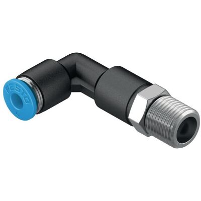 Festo, Zubehör Befestigungstechnik, Long Push-in L Fitting, R1/4, 4mm Festo, Zubehör Befestigungstechnik, Long Push-in L Fitting, R1/4, 4mm