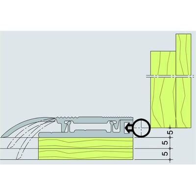 Alumat, Türdichtung, Universal-Bodenschwelle mit Silikondichtung Alumat, Türdichtung, Universal-Bodenschwelle mit Silikondichtung