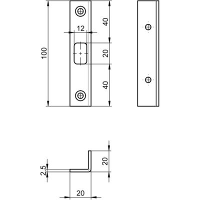 MSL, Türgriff + Türgarnitur, Zusatzriegel-Winkelschliessblech B-40341 (Schliessblech) MSL, Türgriff + Türgarnitur, Zusatzriegel-Winkelschliessblech B-40341 (Schliessblech)