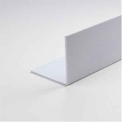 Arcansas, Profil + Stange, Diy profile angle pvc white satin 1000 x 10 x 10 mm Arcansas, Profil + Stange, Diy profile angle pvc white satin 1000 x 10 x 10 mm