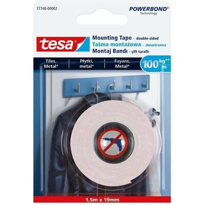 TESA - Fliesen Montagesband 19 mm x 1,5 m - 19 mm - 1,5 m - Tape TESA - Fliesen Montagesband 19 mm x 1,5 m - 19 mm - 1,5 m - Tape