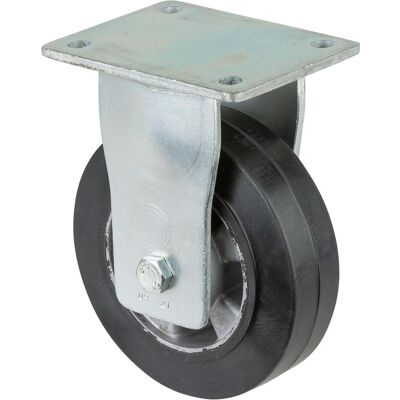 BS Rollen, Möbelrollen, Bockrolle,Ø 160mm,B 50mm,350kg,RR110.B80,mit Anschraubplatte,schwarz BS Rollen, Möbelrollen, Bockrolle,Ø 160mm,B 50mm,350kg,RR110.B80,mit Anschraubplatte,schwarz
