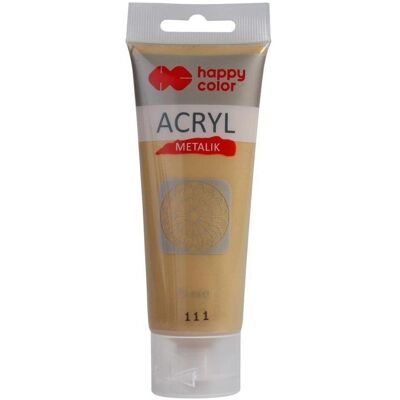 GDD, Künstlerfarbe + Bastelfarbe, Acrylfarbe 75 ml Metallic-Gold HAPPY COLOR (75 ml) GDD, Künstlerfarbe + Bastelfarbe, Acrylfarbe 75 ml Metallic-Gold HAPPY COLOR (75 ml)