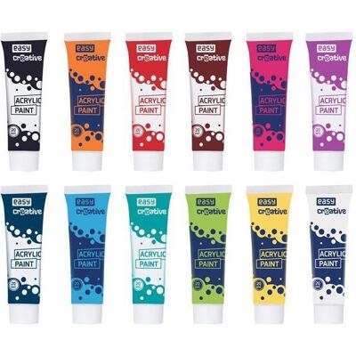 Easy, Künstlerfarbe + Bastelfarbe, Kreative Acrylfarben 12 Farben (20 ml) Easy, Künstlerfarbe + Bastelfarbe, Kreative Acrylfarben 12 Farben (20 ml)