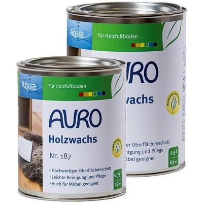 AURO, Holzschutz + Holzpflege, Fussbodenwachs 187 (Farblos, 0.75 l) AURO, Holzschutz + Holzpflege, Fussbodenwachs 187 (Farblos, 0.75 l)