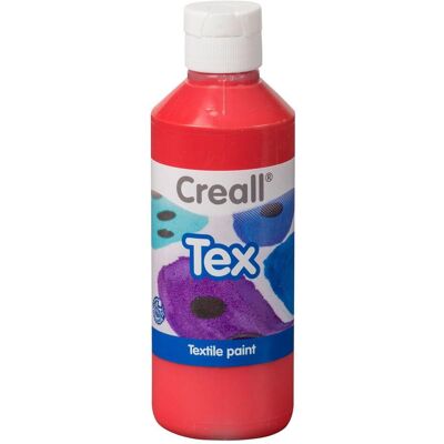 Creall, Künstlerfarbe + Bastelfarbe, Textielverf Rood, 250ml (250 ml) Creall, Künstlerfarbe + Bastelfarbe, Textielverf Rood, 250ml (250 ml)