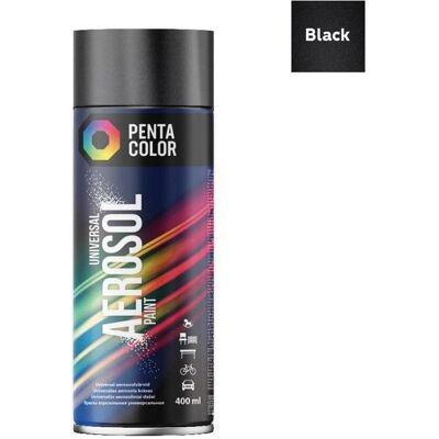 Pentacolor, Künstlerfarbe + Bastelfarbe, PAINT AER PENTA BLACK GLOSS 400ML R-9005 (400 ml) Pentacolor, Künstlerfarbe + Bastelfarbe, PAINT AER PENTA BLACK GLOSS 400ML R-9005 (400 ml)