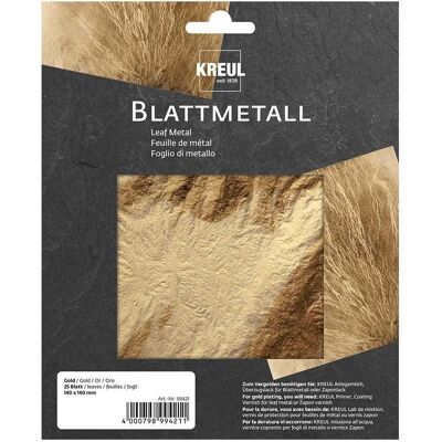 Kreul, Künstlerfarbe + Bastelfarbe, Blattmetall Gold 140 x 140 mm 25 Blatt Kreul, Künstlerfarbe + Bastelfarbe, Blattmetall Gold 140 x 140 mm 25 Blatt