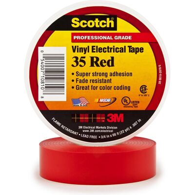 Scotch Rotes Elektrikband - Isolierung & Kennzeichnung Scotch Rotes Elektrikband - Isolierung & Kennzeichnung